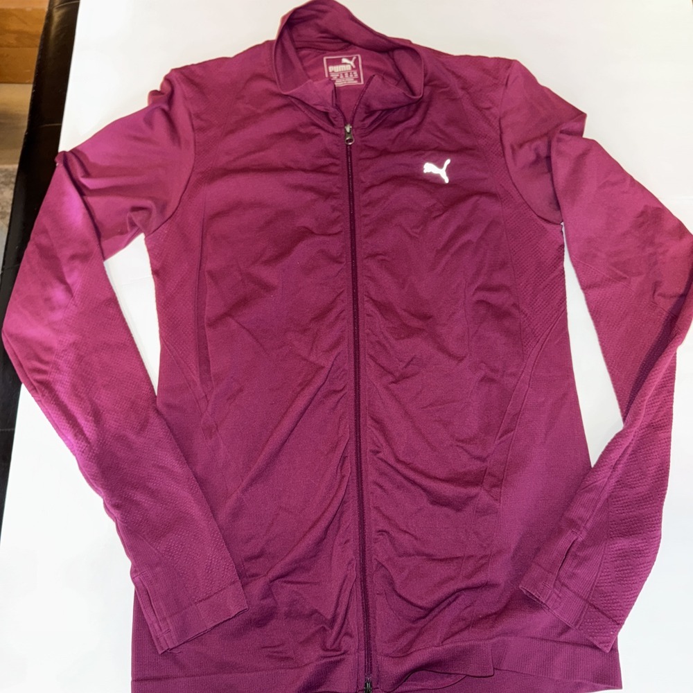 Puma Womans Athletic Track Full Zip Jacket‎  Size Large